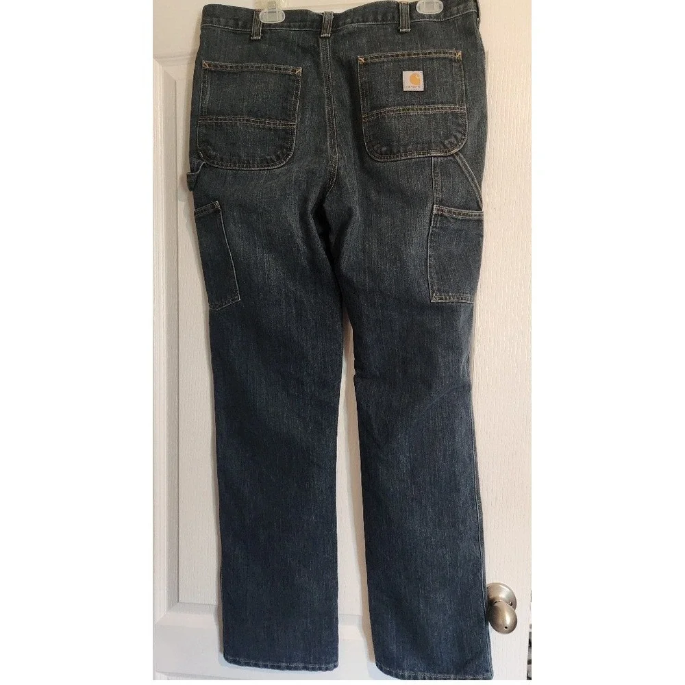 Carhartt 103327-966 Blue Ridge‎ Relaxed Fit Holter Denim Carpenter Jeans 36x34